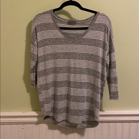 3/4 sleeve Market & Spruce striped top - Picture 1 of 1